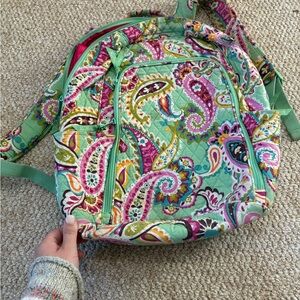 Vera Bradley Paisley Backpack - Green